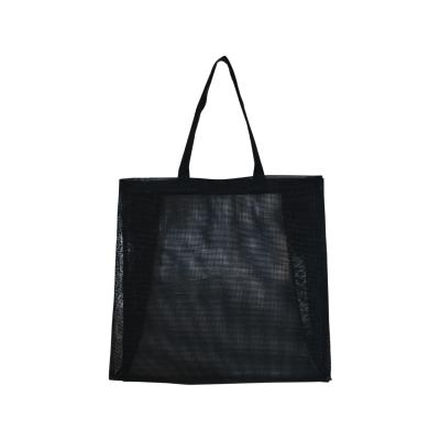 China Eco-Friendly Manufacturing Tote Shoulder Bag Blank Portable Reusable Logo Printing Mesh Custom Tote Bag pp for sale