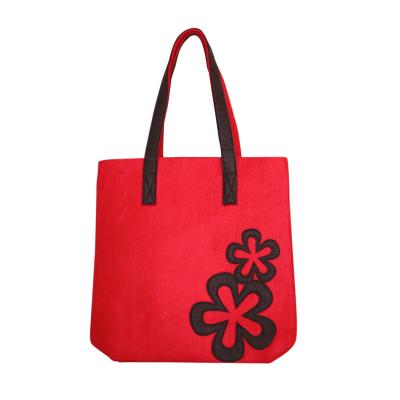 China Handmade Tote Felt Material Customized Logo Eco-friendly Wholesale High Quality Grocery Store Custom Printed Shopping Bags for sale