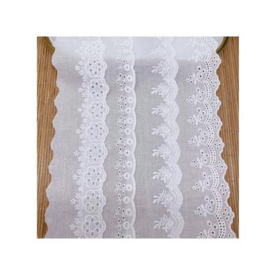 China Viable Embroidery Lace Computer Embroidered Cotton Yarn Lace for sale