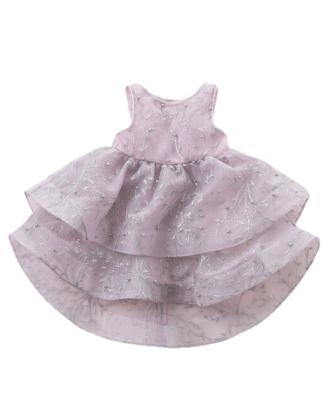 China 2021 Anti-Static Wedding Princess Birthday Baby Dress O-neck Girl's Sleeveless Embroidery Mesh Beading Cute Evening Party Show for sale