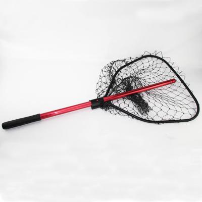 China Aluminum Fishing Retractable Rubber Landing Net With Handle for sale