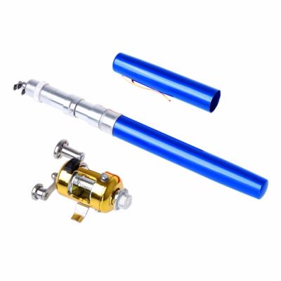 China Promo Glass Portable Pocket Aluminum Pen Shaped Telescoping Fishing Rod for sale