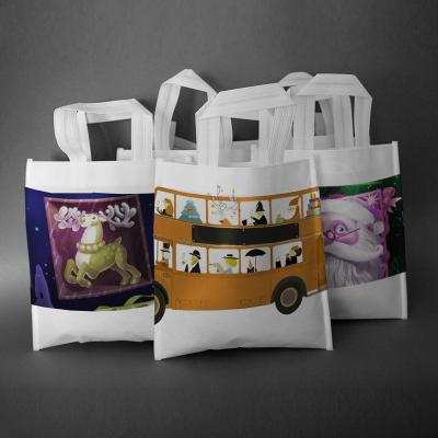 China Biodegradable Hot Selling Custom Print Logo Biodegradable Shopping Packaging Eco Friendly Non Woven Bag for sale