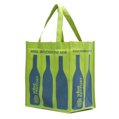 China Eco - Friendly Eco - Friendly Cheap Non Woven 4 Bottle Wine Grocery Bag 6 Bottle Reusable Nonwoven Shopping Bag for sale