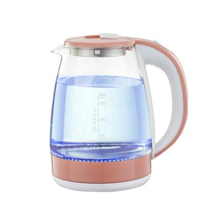 China 2021 Hot Selling 1.8l 360 Degree Rotating Base 360 ​​Degree Metal Glass Electric Kettle Double Rotating Base Controller For Kitchen Appliance for sale