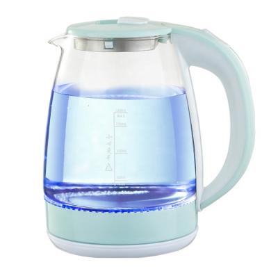 China 360 Degree Hotel Electric Kettle Food Grade Glass Bottom Rotation Electric Bottle Heater 1.8L 220V Led Modern Electric Hot Steam Water Kettle for sale