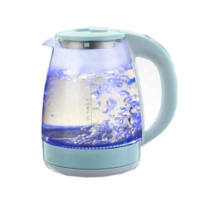 China 360 Degree Rotation Base 2022 Borosilicate Glass Kettle 1.8L 220V High Quality Cordless Electric Glass Kettle for sale