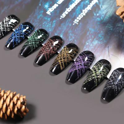 China EC Cosmetics Disco Gel Polish New Pigments UV Gel Free Sample Reflective Spider Gel Disco Gel for sale