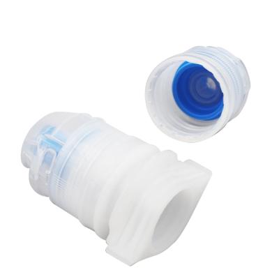 China Non Spill 22mm Plastic Flip Cap Shampoo Bottle Spout Top Cap For Doypack for sale