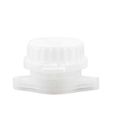 China Non Spill 33mm Plastic Safety Cap Plastic Cap With Anti Theft Ring for sale