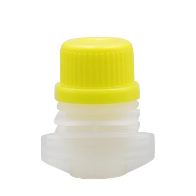 China Non Refillable Plastic Anti Theft Anti Spill 20mm Non Stand Up Jelly Bag Cap With Spout for sale