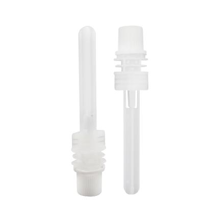 China Child safe plastic spout and 8.6mm long food grade caps for fruit juice for sale