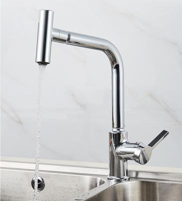 China JOMOO Modern Faucet Brushed Cold And Hot Water Mixer Tap Chrome Kitchen Sink Pull Out Sink Faucet for sale