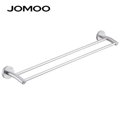 China Modern Hot Selling Bathroom Accessories Space Aluminum Alloy Double Towel Rack Towel Rack for sale