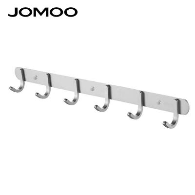 China JOMOO Stocked Bathroom Accessories Spaces Aluminum Alloy Metal Clothes Hooks Towel Hook Brushed for sale