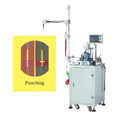 China Full Automatic Plastic Zipper Hole Plastic Chain HTD Delrin Zipper Punching Machine For Zipper Open Finish Making for sale