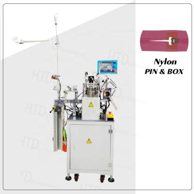 China Automatic Nylon Zipper Making Production NYLON/CFC/COIL Automatic Zipper Cap Pin Box Zipper Machine For Open Nylon Zipper for sale