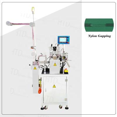 China Making Clogged Open Nylon Zipper CFC Coil Open End Nylon Process Fully Automatic Zipper Teeth File Zipper Gaping Machine For Making Finished Zippers for sale