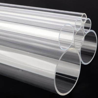 China Decoration/Advertising/Display/Sign Plexiglass Clear Hard Tube Customized Size Thickness Extruded Plastic Tube Transparent Clear Acrylic Pipe for sale