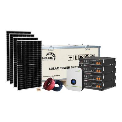 China Home Use 5kw Solar Power System Solar Power System Kit Solar System 5k Hybrid Grid for sale