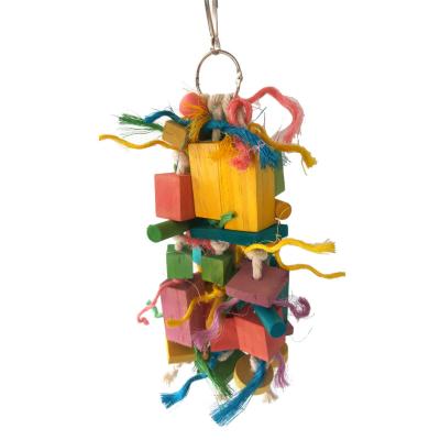 China Good Sustainable Amazon Selling Pet Training Wooden Hanging Parrot Chewing Toys Eco - Friendly for sale