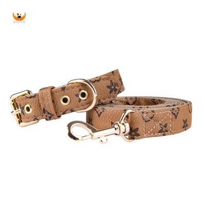 China Fashion DETACHED brand new retractable fabric dog collar and elastic leather leash custom made for sale