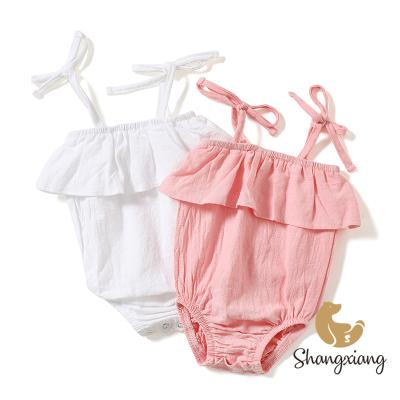 China New Style Spandex Baby Rompers Canvas 100% Cotton / Summer Organic Cotton for sale