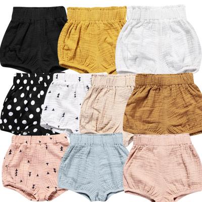 China Summer Toddler Boys Breathable High Quality Muslin Clothing Unisex Baby Knitted Short Bloomers For Kids for sale