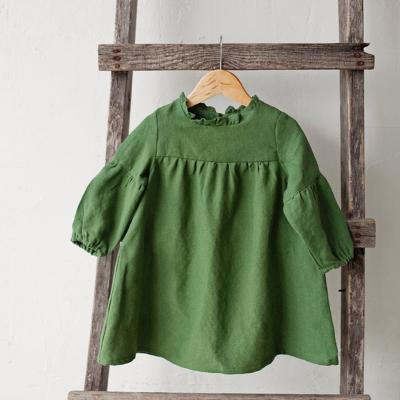 China New Style Washable Cotton Birthday Photography Long Sleeve Korean Children's Little Babies' Dresses for sale