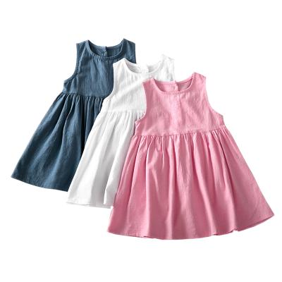 China Washable boutique kids girls vest type summer costume baby birthday dresses for girls for sale