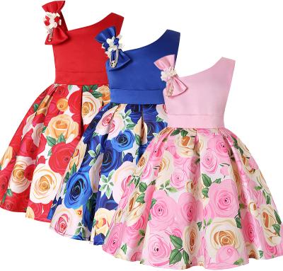 China Latest Washable Kids Dress Designs Bridesmaids Off The Shoulder Dress Dresses 2-12 for sale