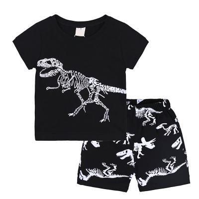 China Breathable Custom Premium Baby Clothes Suppliers Cute Cartoon Printed Girls Boy's Kids Dress Short Sleeves And Pajamas Top Sleepwear for sale