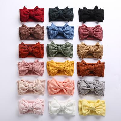 China Dress Up Baby Birthday Clothing Set Accessories Waffle Fabric Handmade Bow Tied Girls Headband for sale