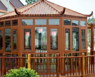 China Magnetic Screen Tilt And Tower Type Aluminum Clad Wood Frame Window With Grille Design And Mosquito Net for sale