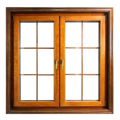 China Magnetic Screen Factory Price Aluminum and Wooden Windows with Grille 1000mm*1000mm for sale