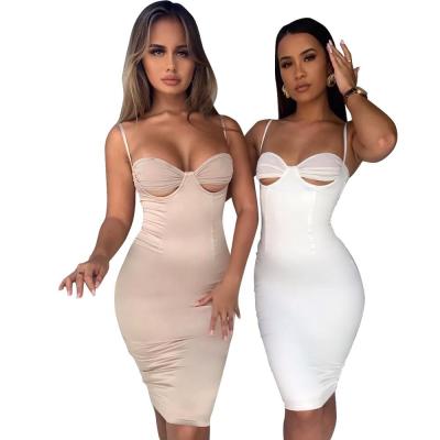 China F2017 Wholesale Anti-Static Ruched Simple Bustie Pleat Bra Bandage Dress Bodycon Bandage Dress for sale