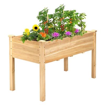 China High CLASSIC Outdoor Wood Planting Box Wooden Garden Raised Planter Bed for sale