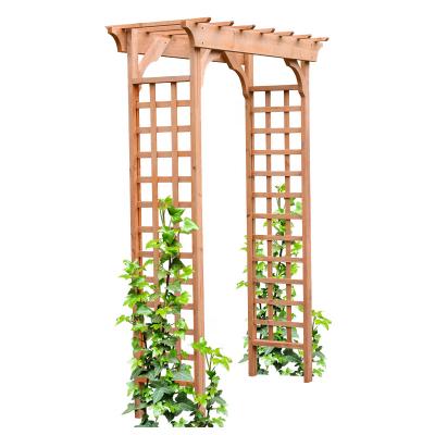 China 2022 Wood-Fir Solid Outdoor Garden Arches Wooden Arbors Pergolas Flower Round Balloon Arch Stand Wedding Arch Backdrop for sale