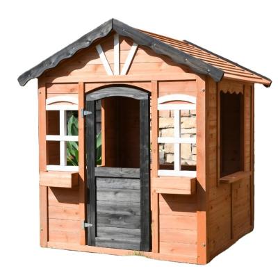 China CLASSIC customzied kids outdoor playhouses house wooden toddler playhouse for backyard home use wooden kids play house for sale