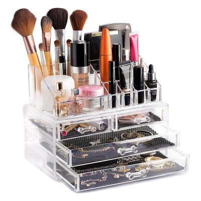 China Stocked Bestsellers 2020/2021 Amazon Clear Storage Organizer Acrylic Plastic Cosmetic Makeup Organizer for sale