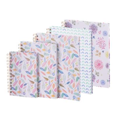 China Custom Cheap Paper Printed Grid Dotted Notebook Hardcover Book Planners Notebooks Diary Spiral Notebook for School for sale