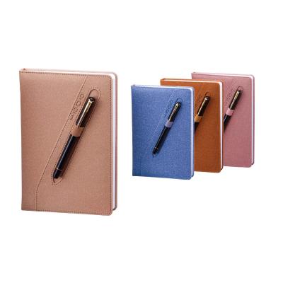 China 2021 Hot Seller Printed Custom A5 Notebook Journal Diary Stationery Leather Notebook with Pen for sale