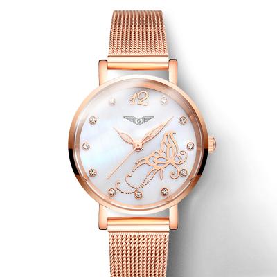 China GUANQIN fashion waterproof lady watches quartz women watch with diamond for sale