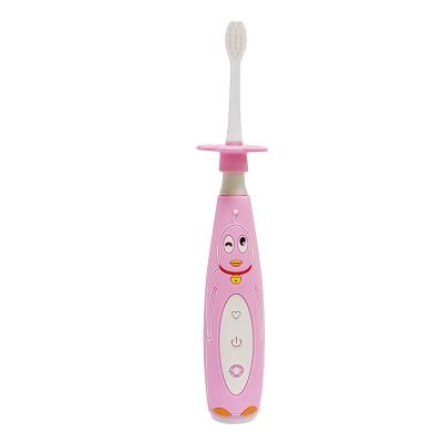 China Soft Silicone Rechargeable Silicone Bristle Waterproof Sonic Kids Baby Electric Toothbrush for sale