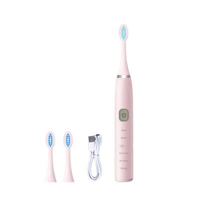 China Ipx7 Multi-speed Adjustment Personalized Teeth Cleaning Electric Ultrasonic Sonic Rechargeable Electric Toothbrush for sale