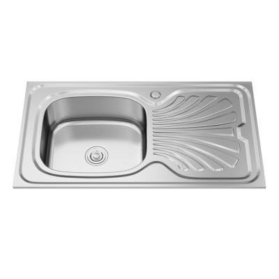 China Without Faucet Commercial Professional Stainless Steel Kitchen Sink With Drain Panel for sale