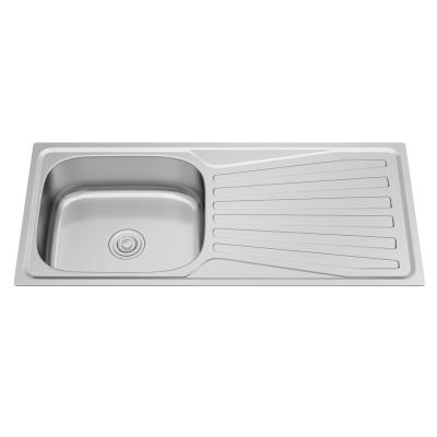 China Without Faucet Undermount Kitchen Sinks Commercial Stainless Steel With Drainer for sale