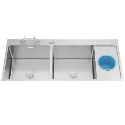 China With Faucet Kitchen Wash Sink Good Quality Handmade Stainless Steel Kitchen Sink for sale