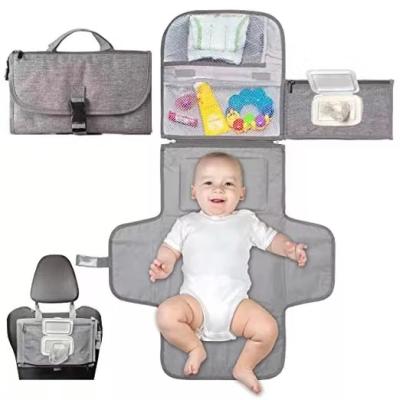 China Detachable Travel Changing Backpack Waterproof Portable Baby Diaper Protector Baby Changing Mat Station for sale