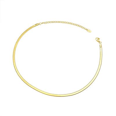 China CLASSIC Necklace Stainless Steel Gold Ladies Stackable Jewelry Serpentine Chain Necklace for sale